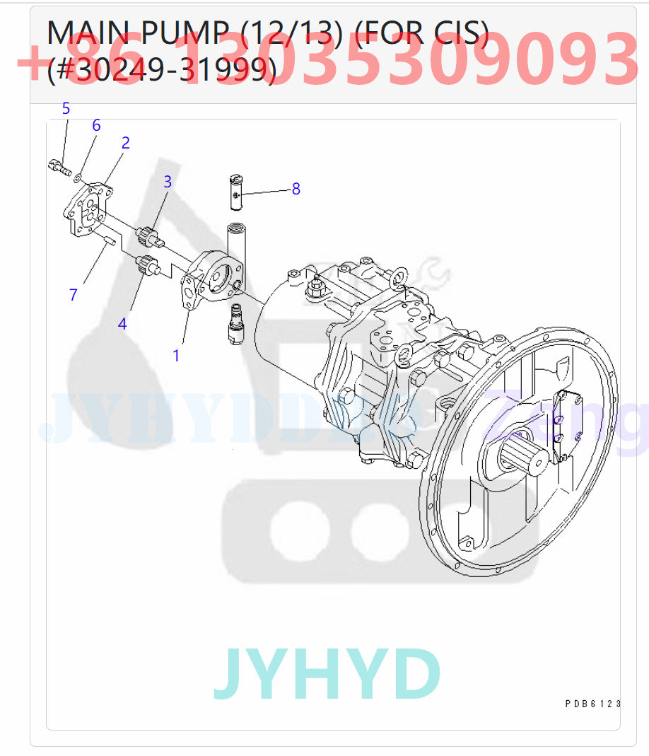 KOMATSU PC400-6 PC400-6C PC400-6Z PC400LC-6 PC400LC-6Z EXCAVATOR 708-2H-00150 708-2H-00350 708-2H-01150 HYDRAULIC PUMP ROTARY GROUP AND SPARE PARTS