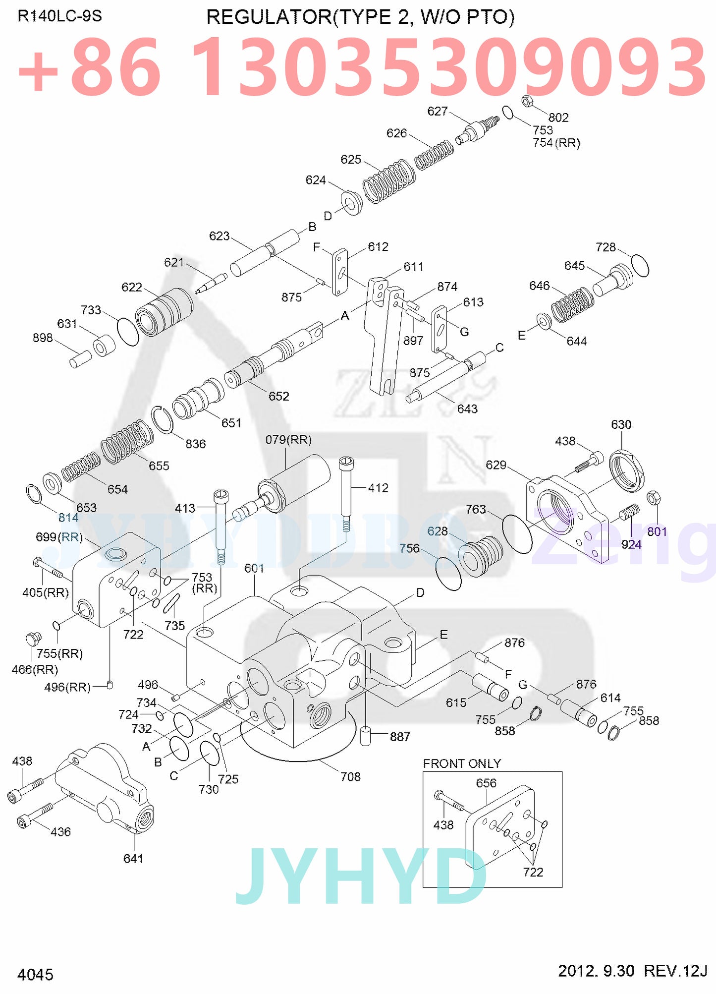 HYUNDAI R140LC-9S EXCAVATOR 31Q4-10020 HYDRAULIC MAIN PUMP PARTS
