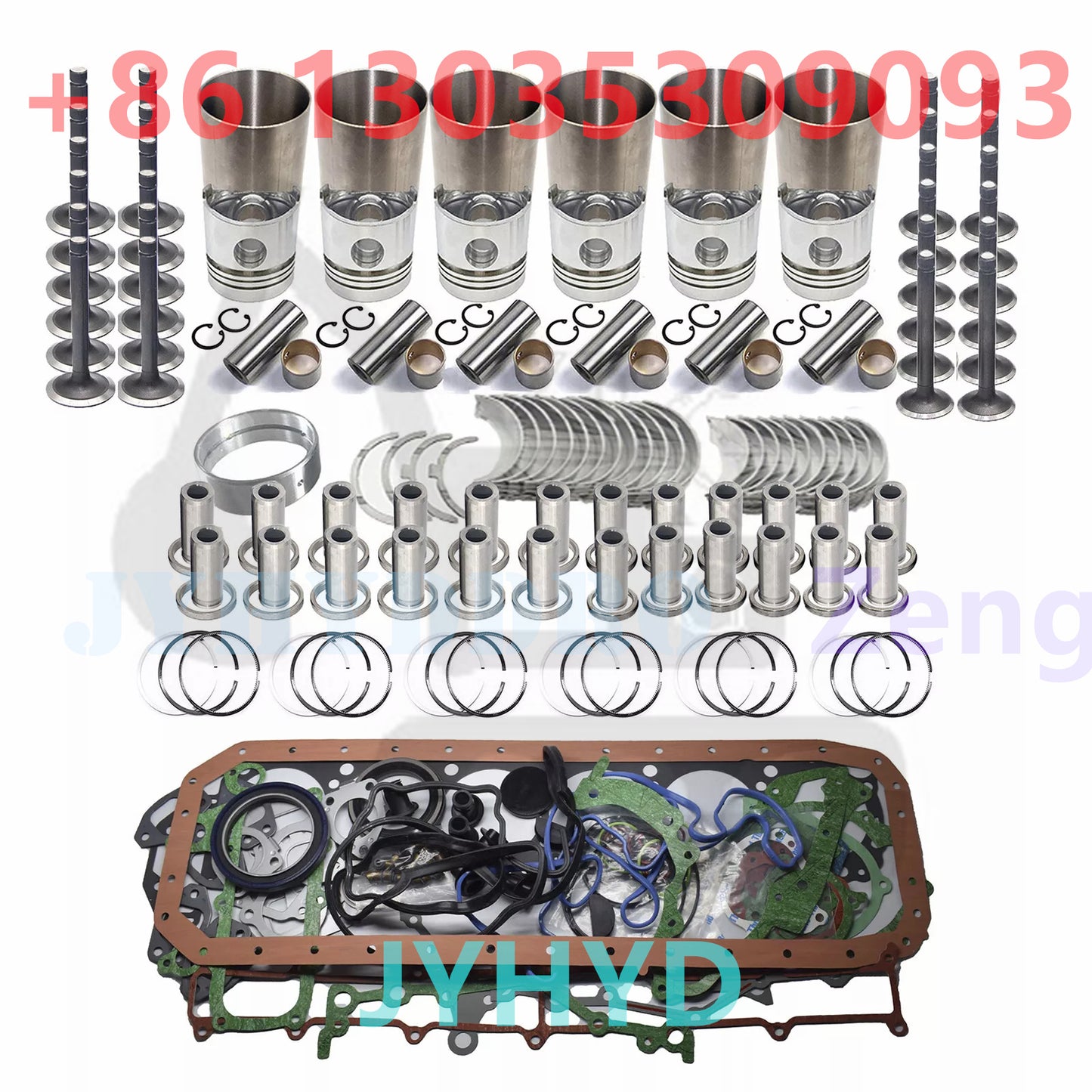 Engine Overhaul Rebuild Kit For Cummins QSB6.7 Komatsu 6D107 Engine