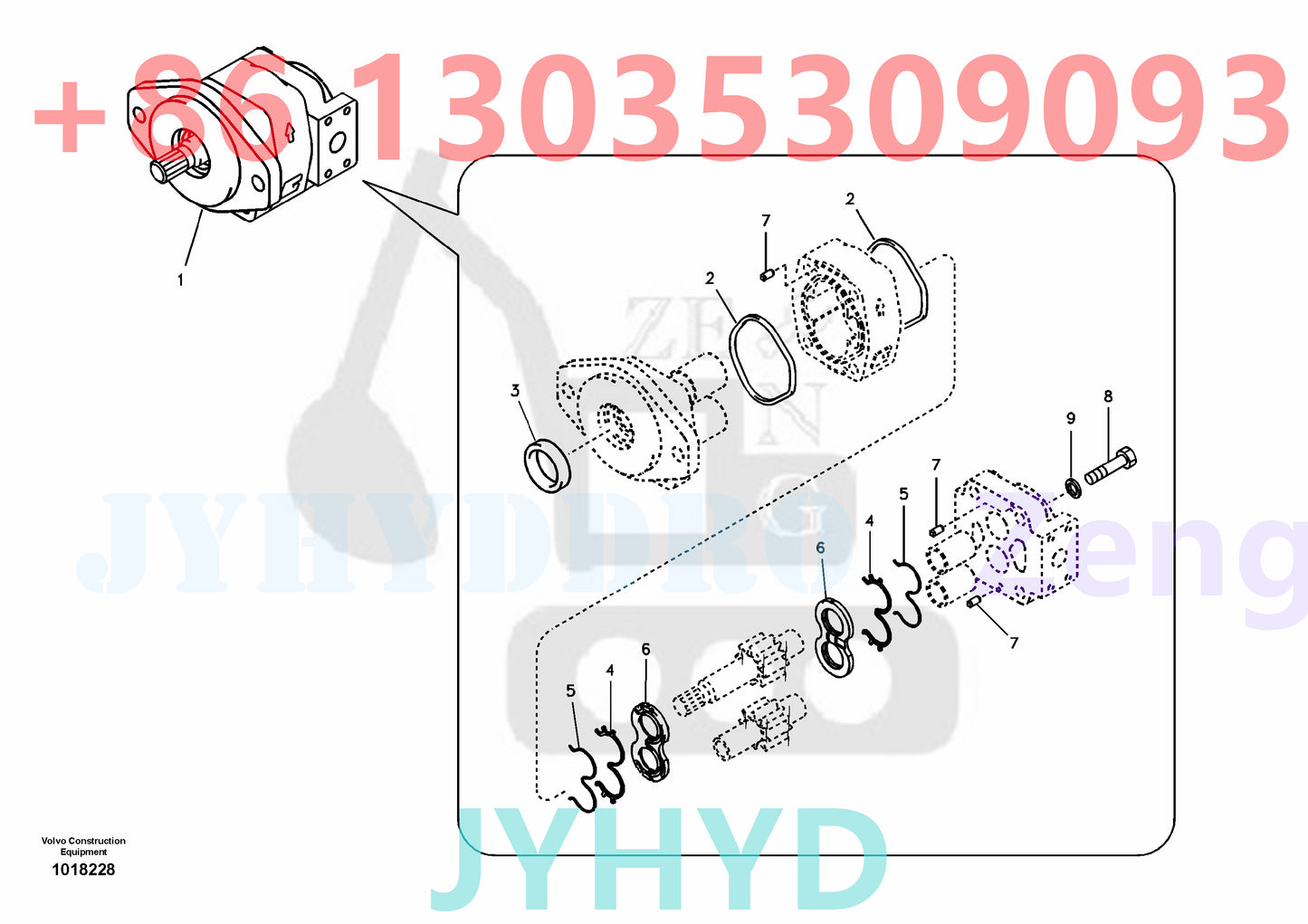 VOLVO EC240B EXCAVATOR VOE14525540 GERA PUMP