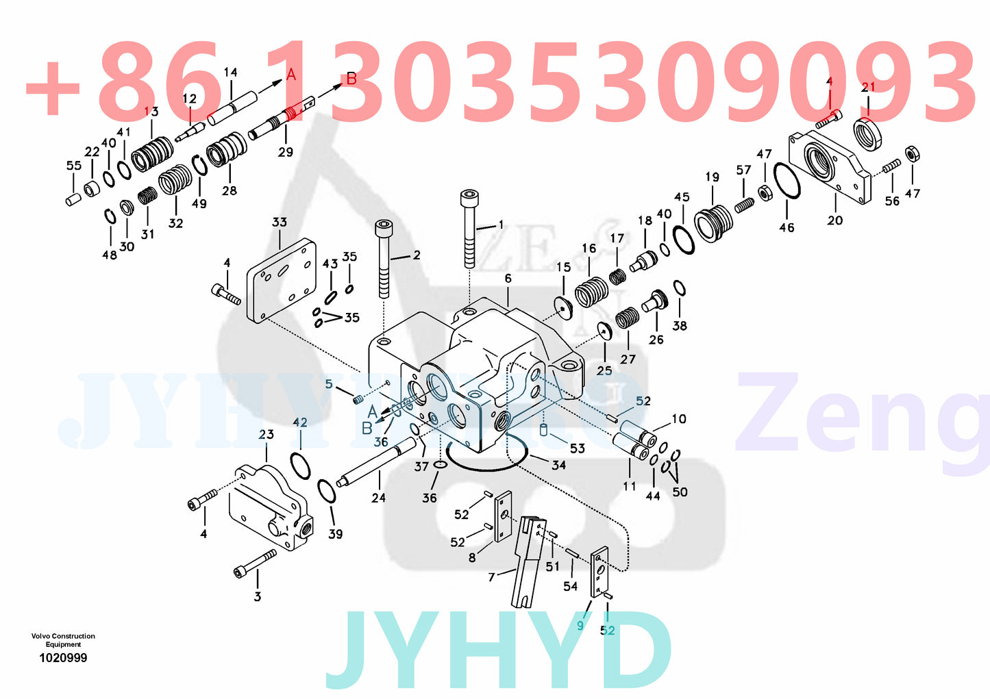 VOLVO EC240B EXCAVATOR HYDRAULIC PUMP VOE14541878 REGULATOR