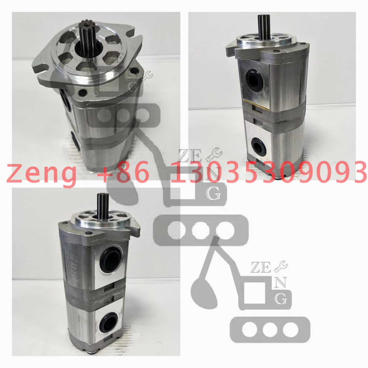 EX200-5 hydraulic pump two stage gear pump pilot pump