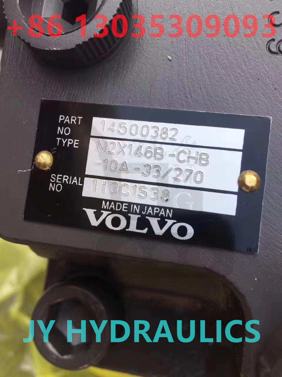 VOLVO EC240 EXCAVATOR VOE14500382 SWING MOTOR