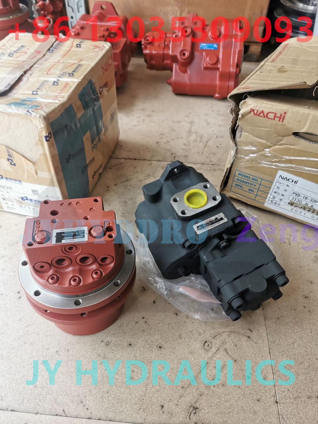 NACHI PHV-1B-12 FINAL DRIVE TRAVEL MOTOR ASSY&PVD-1B-32 HYDRAULIC PUMP