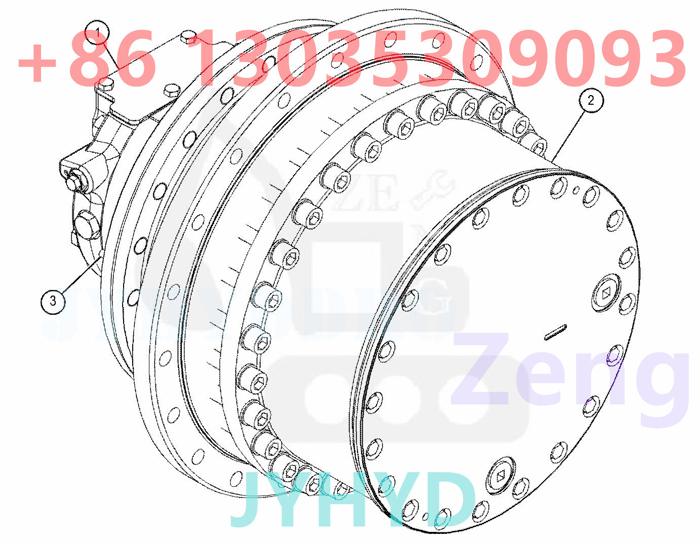 CATERPILLAR CAT349D2L CAT352 CAT350 CAT352F-VG CAT349EL CAT349FL CAT349E EXCAVATOR TRAVEL MOTOR ROTARY GROUP