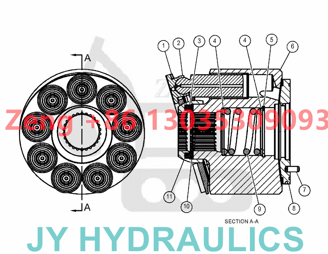 Caterpillar CAT320 CAT320E CAT323 excavator 489-3484 514-4877 531-9886 543-3687 hydraulic pump parts