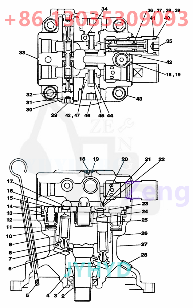 CASE CX130 EXCAVATOR LJ00855 SWING MOTOR PARTS