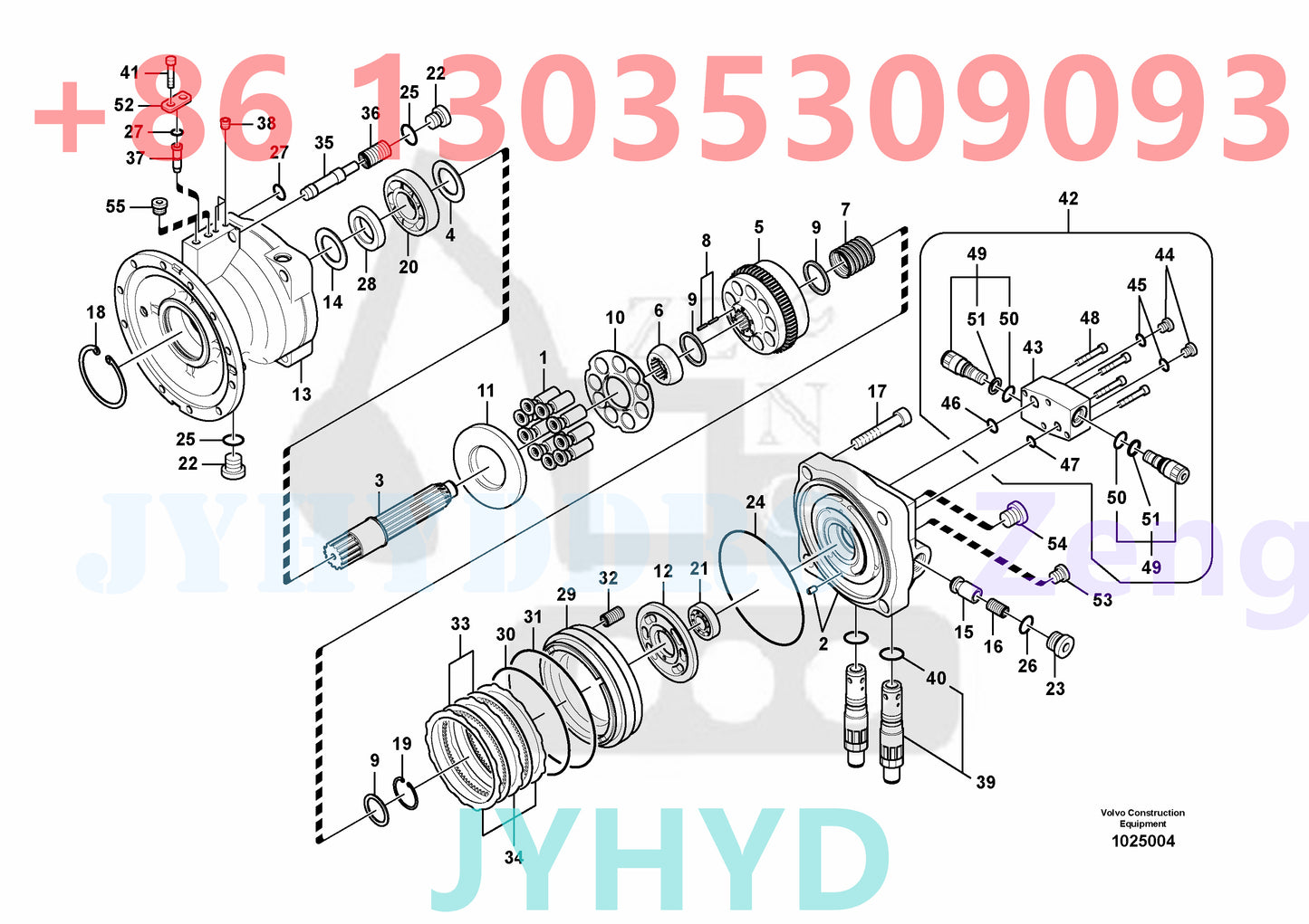VOLVO EC240C EXCAVATOR SWING MOTOR VOE14509246 HOUSING CASING SUB BRAKE REAR FLANGEVALVE