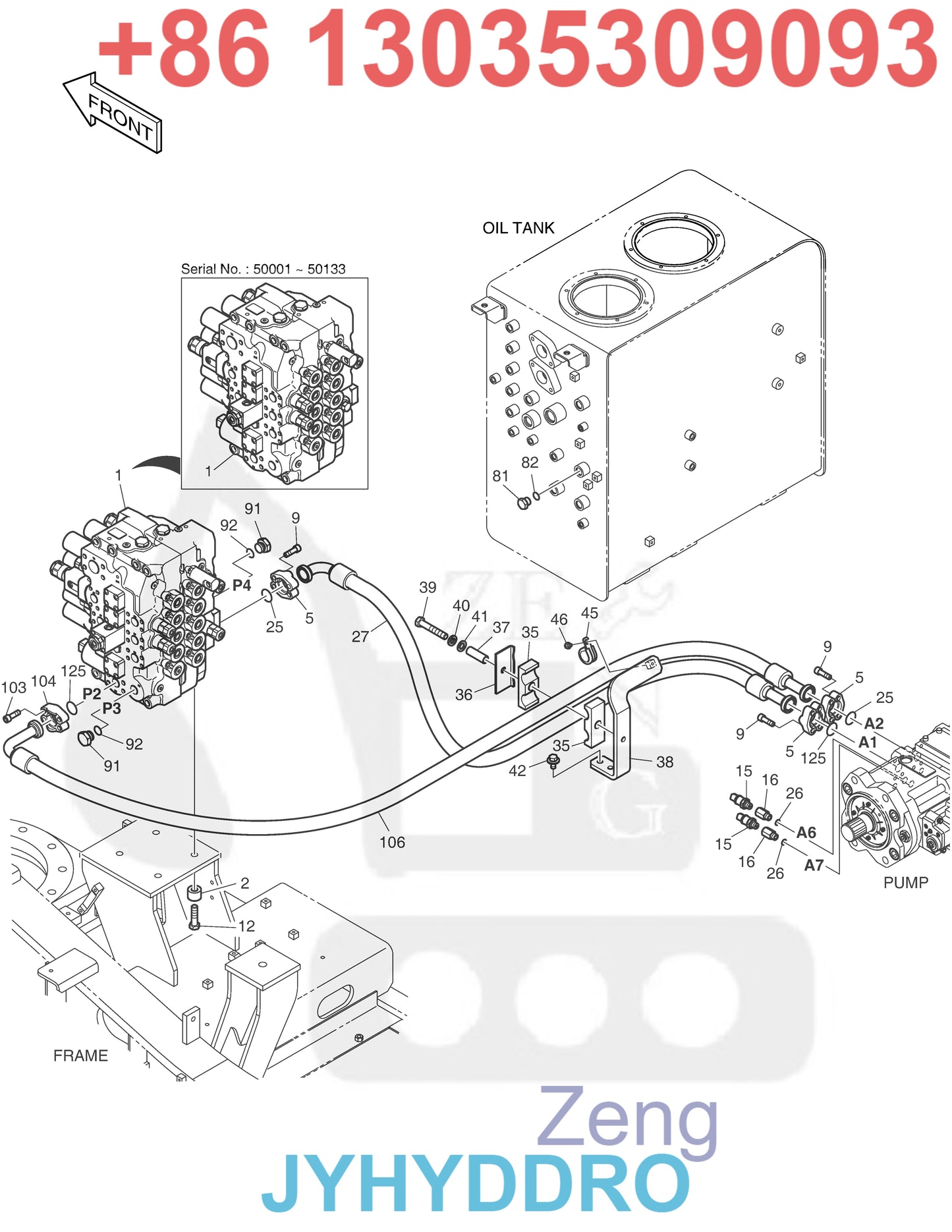 DOOSAN DX300LC-3 EXCAVATOR 400914-00016 400914-00395 400914-00395A HYDRAULIC PUMP PARTS