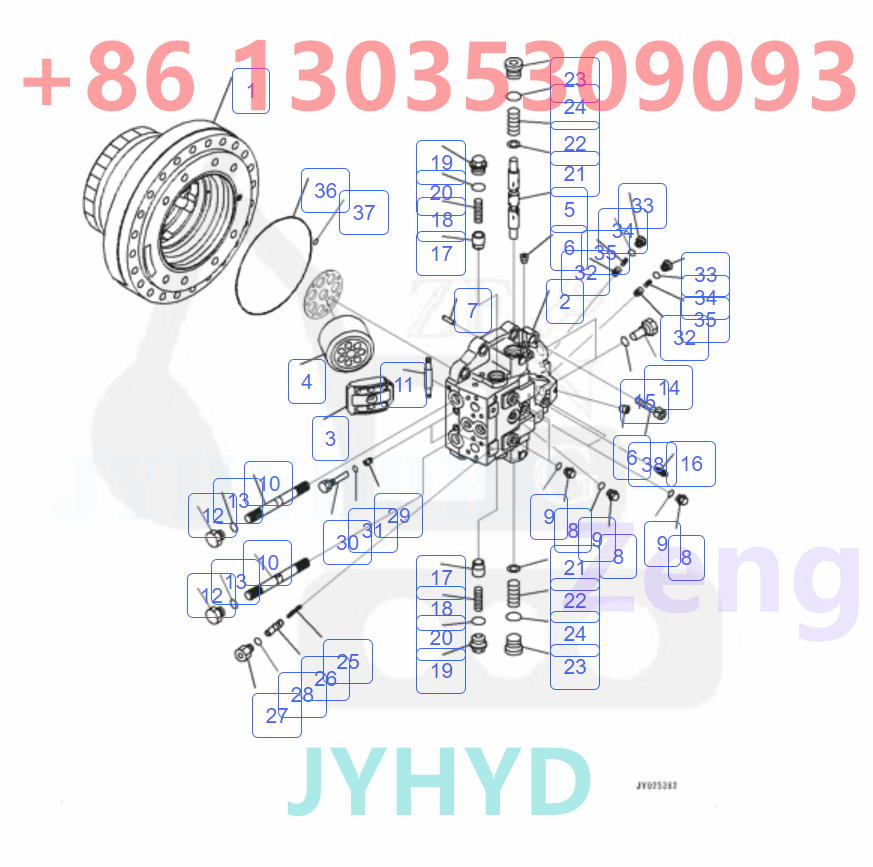KOMATSU 2A8-27-00120 2A8-27-00121 706-8J-01470 TRAVEL MOTOR ROTARY GROUP AND SPARE PARTS