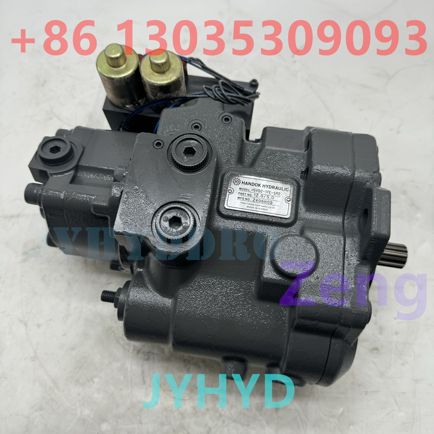 YANMAR VIO40 EXCAVATOR HANDOK HSVD2-17E-SR2 PSVD2-17E-SR2 HYDRAULIC PISTON PUMP