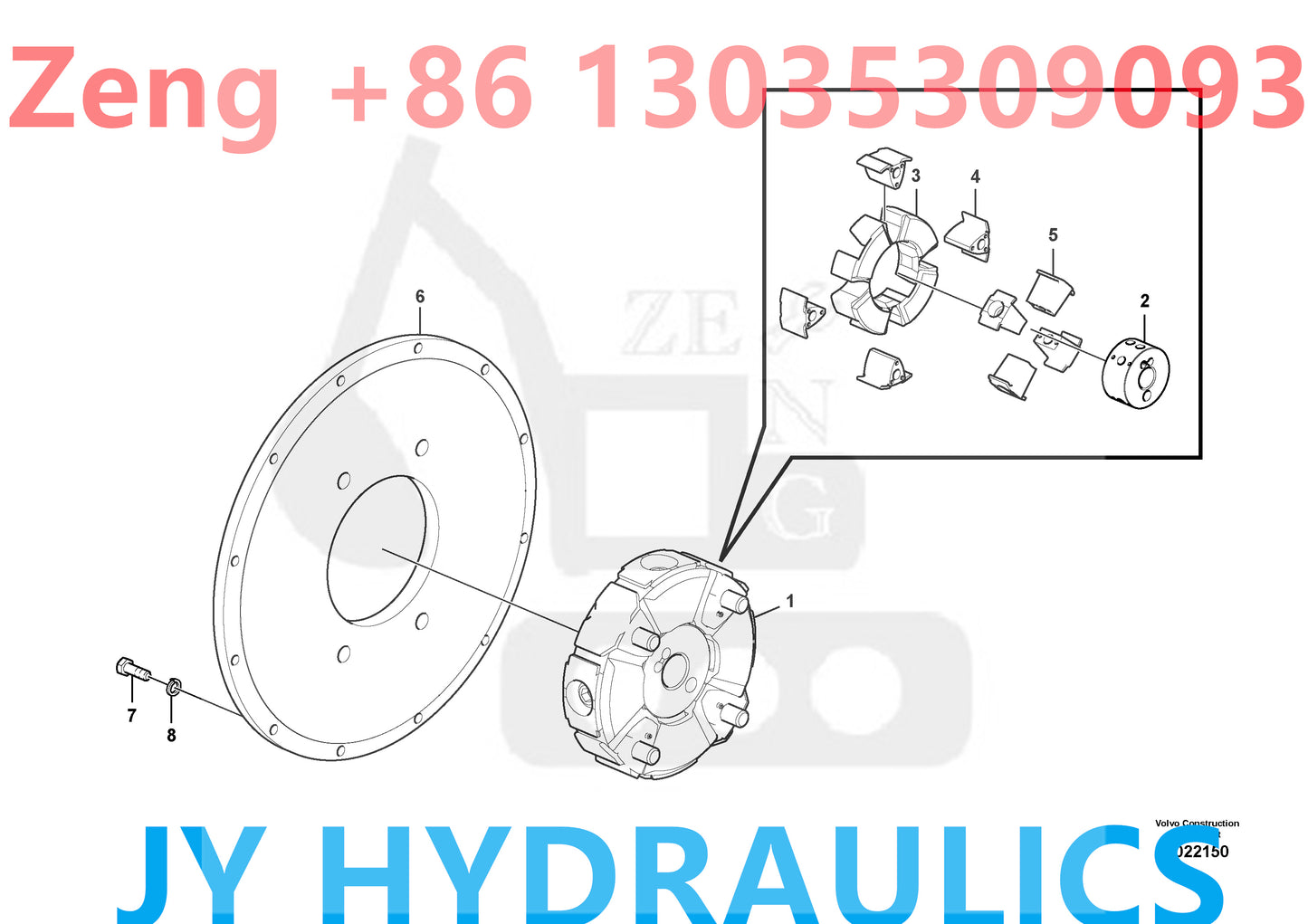 VOLVO EC200D EXCAVATOR VOE14715508 HDYRAULIC PUMP PARTS
