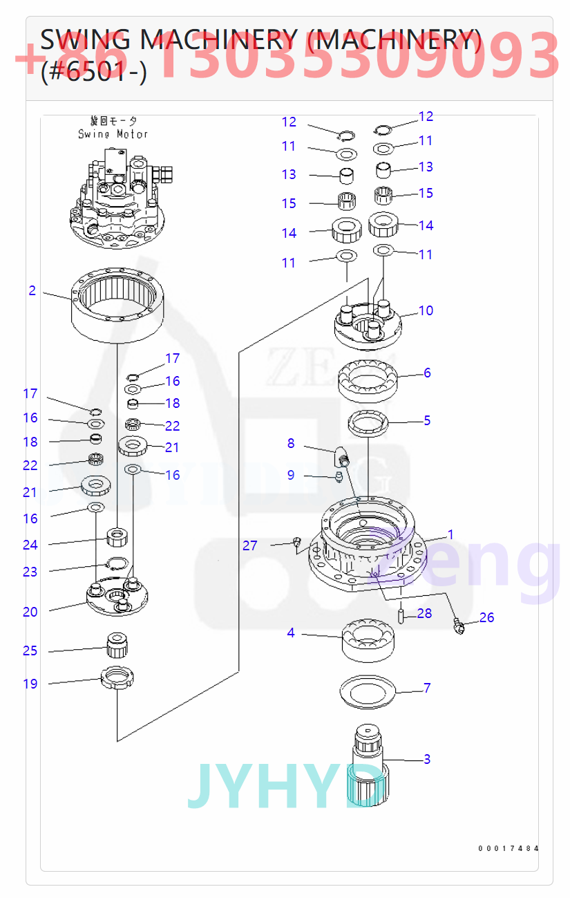 KOMATSU PC78US-6 EXCAVATOR SWING MACHINERY (MACHINERY)(#6501-)