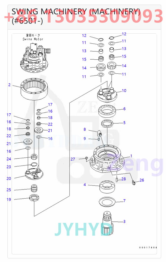 KOMATSU PC78US-6 EXCAVATOR SWING MACHINERY (MACHINERY)(#6501-)