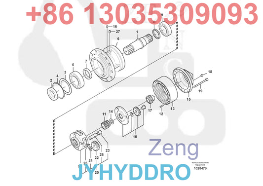 VOLVO EC700B EXCAVATOR swing gearbox 8279230-None SN 10001-10516 `