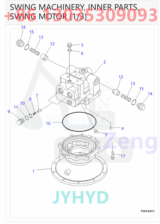 KOMATSU 706-7K-01150 706-7K-03150 SWING MOTOR ROTARY GROUP