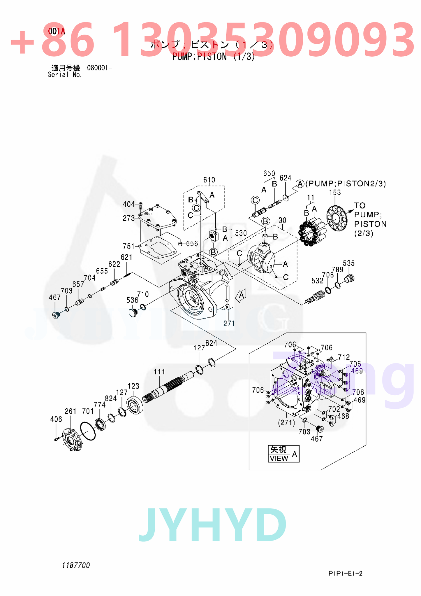 HITACHI 4666665 9295139 YD0002228 HYDRAULIC PUMP ROTARY GROUP AND SPARE PARTS