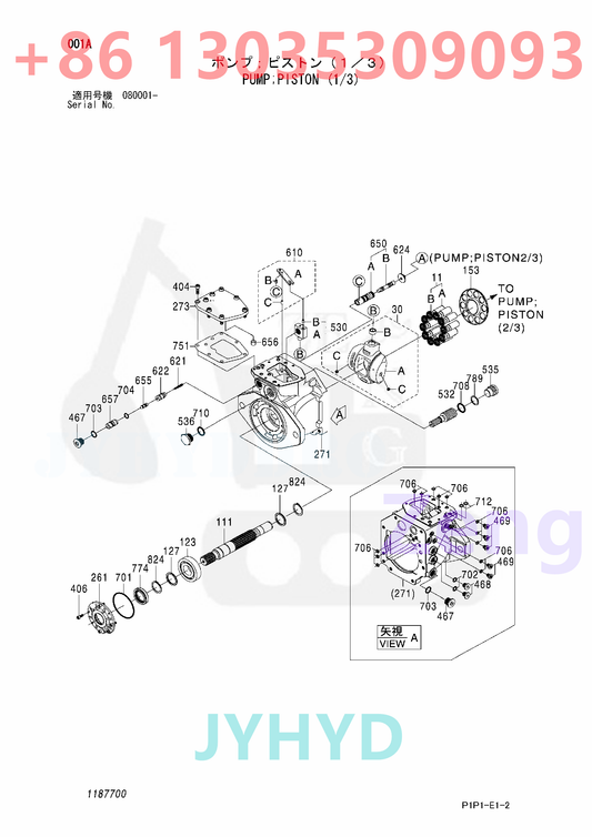 HITACHI 4666665 9295139 YD0002228 HYDRAULIC PUMP PARTS