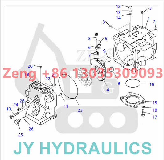 KOMATSU WA380-6 WA430-6 WA450-6 WA470-6 WA470-6A WA480-6 WHEEL LOADER D375A-5 D375A-5E0 BULLDOZERS 708-1S-00940 708-1S-01940 FAN PUMP PARTS
