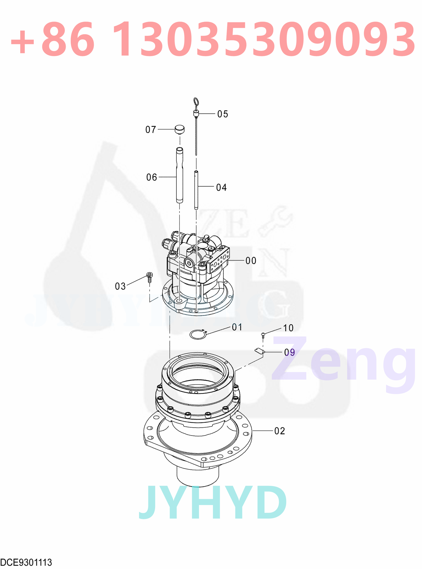 HITACHI 4698700 9301113 SWING MOTOR PARTS