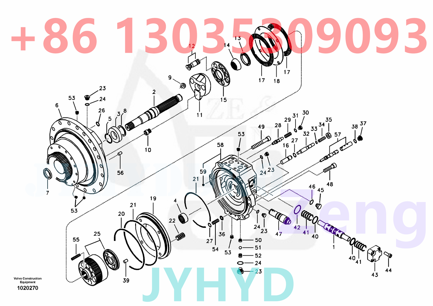 VOLVO EC360C EXCAVATOR Travel motor None NoneNone 8280846, 8280847, 8281897SN -110531 PARTS