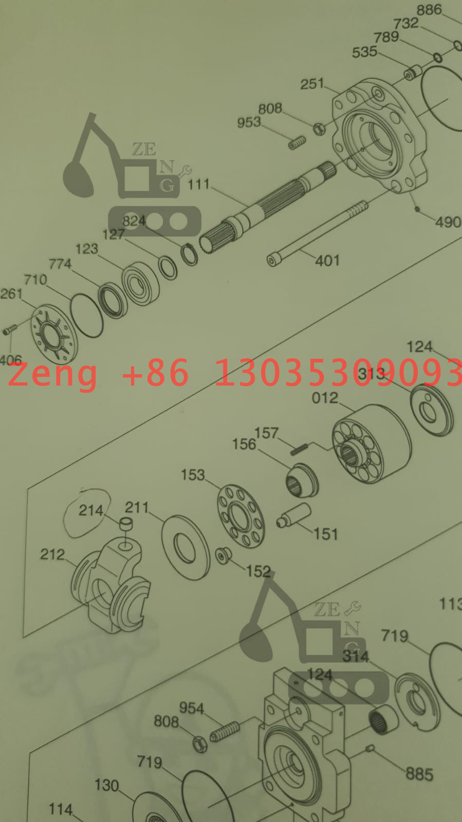 K5V200 hydraulic pump swash plate bushing