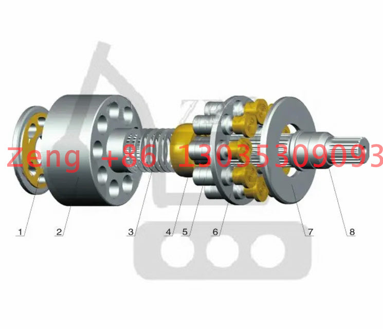 Kawasaki MX150 travel motor rotary group and spare parts