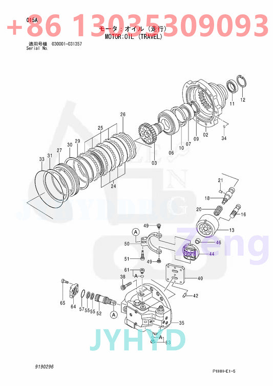HITACHI 9190296 9195488 TRAVEL MOTOR ROTARY GROUP AND SPARE PARTS