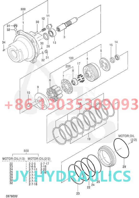 HITACHI 9262852 9275946 TRAVEL DEVICE 4637796 4652345 OIL MOTOR PARTS