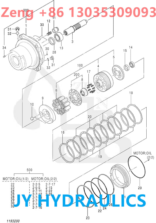 HITACHI ZX670LC-5B ZX670LC-5G ZX670LCH-5B ZX670LCH-5G ZX670LCR-5G ZX870-5G ZX870H-5G ZX870LC-5B ZX870LC-5G ZX870LCH-5G ZX870LCR-5G  EX1200-6 EXCAVATOR 4688059 TRAVEL MOTOR PARTS