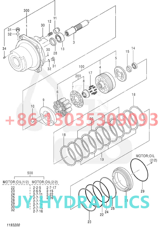 HITACHI ZX670LC-5B ZX670LC-5G ZX670LCH-5B ZX670LCH-5G ZX670LCR-5G ZX870-5G ZX870H-5G ZX870LC-5B ZX870LC-5G ZX870LCH-5G ZX870LCR-5G  EX1200-6 EXCAVATOR 4688059 YA60000958 TRAVEL MOTOR PARTS