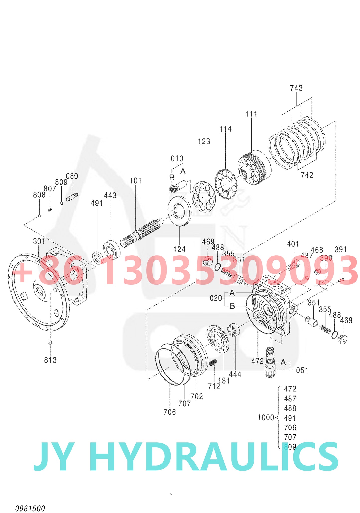 HITACHI ZX650LC-3 ZX670LC-5B ZX670LC-5G ZX670LCH-3 ZX670LCH-5B ZX670LCH-5G EXCAVATOR 4651137 9313706(R) 9313711(L) SWING MOTOR ROTARY GROUP