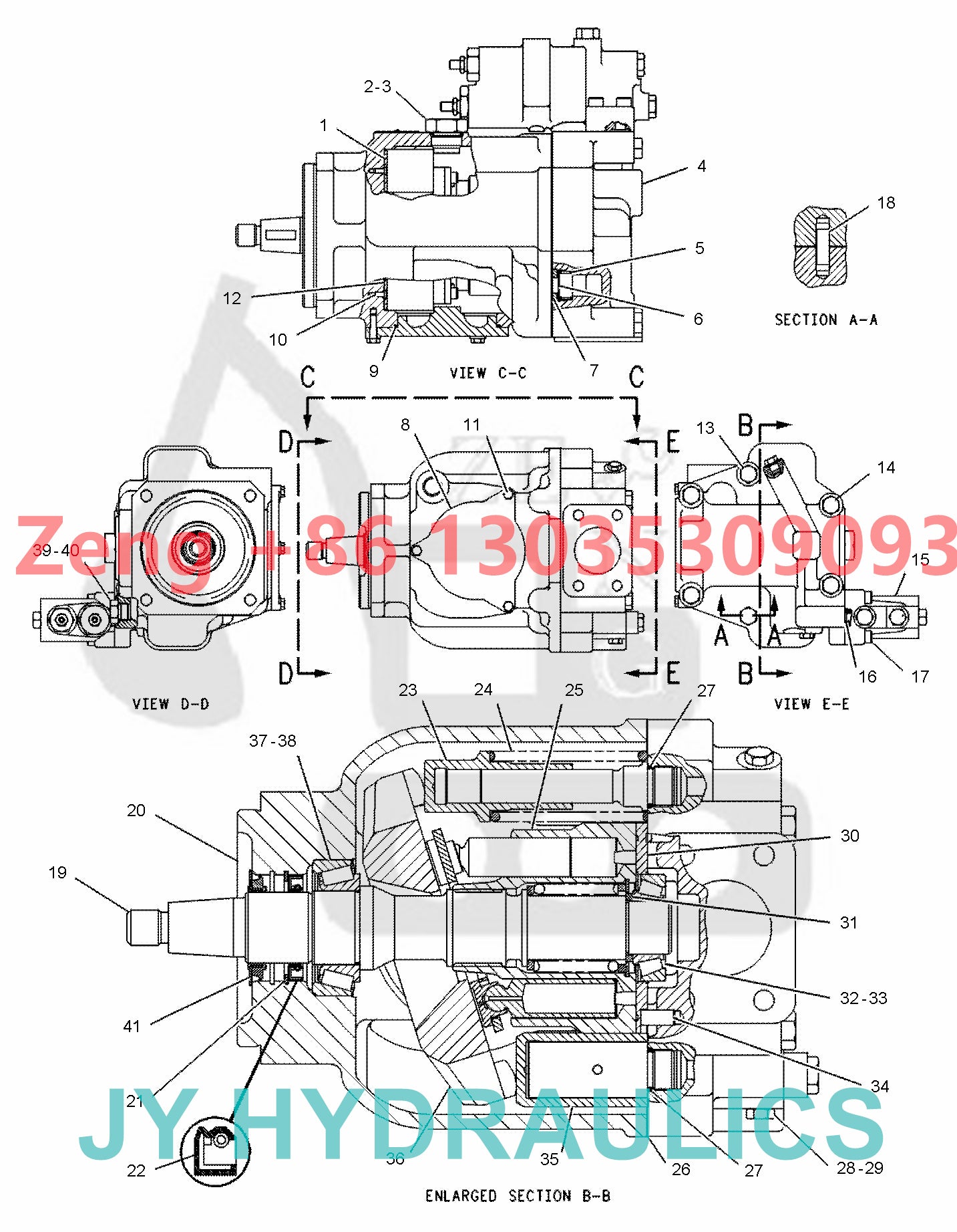 CATERPILLAR CAT140H MOTOR GRADER 6E-3137 HYDRAULIC PISTON PUMP ROTARY GROUP