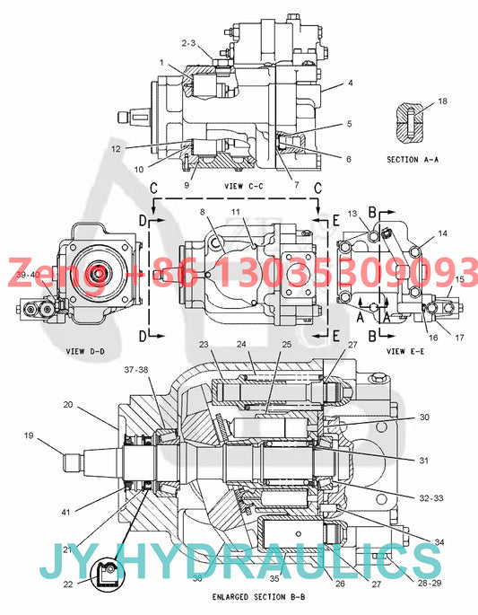 CATERPILLAR CAT140H MOTOR GRADER 6E-3137 HYDRAULIC PISTON PUMP PARTS