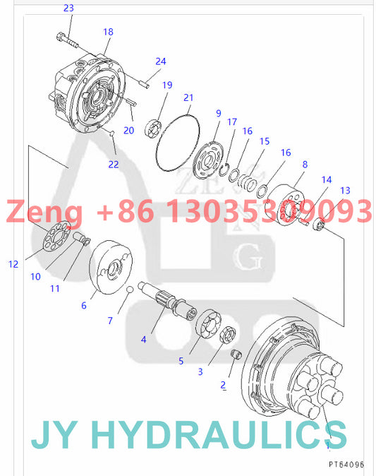 KOMATSU PC27MR-1 PC27MRX-1 PC28UU-3 PC30MR-1 PC30MRX-1 PC30UU-3 excavator 21U-60-31101 FUMHB-1B24333 travel motor rotary group