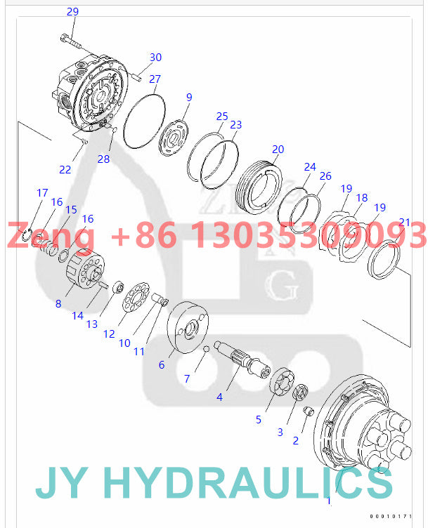 KOMATSU PC30UU-3 PC38UU-3 excavator 21U-60-31300 travel motor rotary group and spare parts