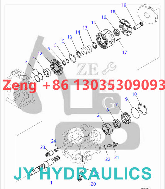 KOMATSU D155A-6 D155A-6R D155AX-6 D155AX-6A bulldozers 708-1T-00470 708-1T-01470 fan pump rotary group