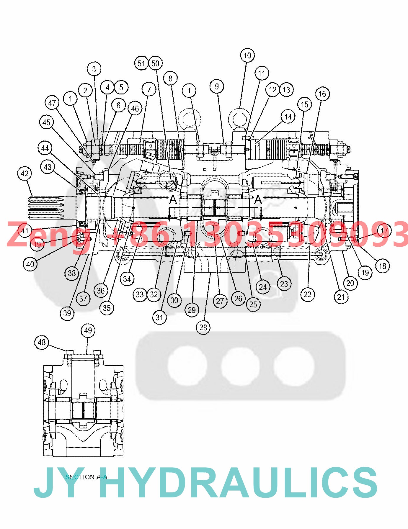 Caterpillar CAT330 CAT330GC excavator hydraulic piston pump rotary group