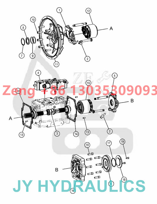 Caterpillar CAT320 CAT320GC excavator hydraulic piston pump rotary group