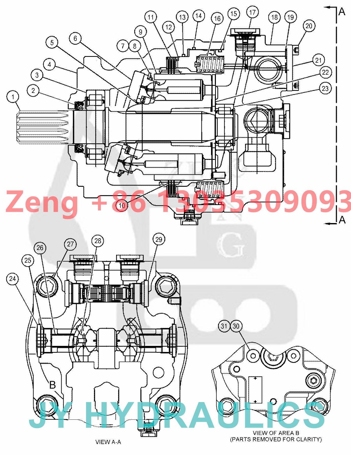 Caterpillar CAT336 CAT340 swing motor rotary group and spare parts