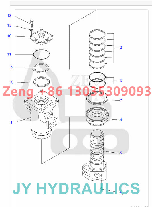 KOMATSU 703-08-33650 SWIVEL JOINT ASSY