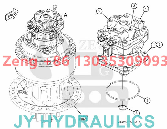 Caterpillar CAT345GC excavator 566-7882 516-0467 557-5907 521-5677  506-3776 swing motor parts