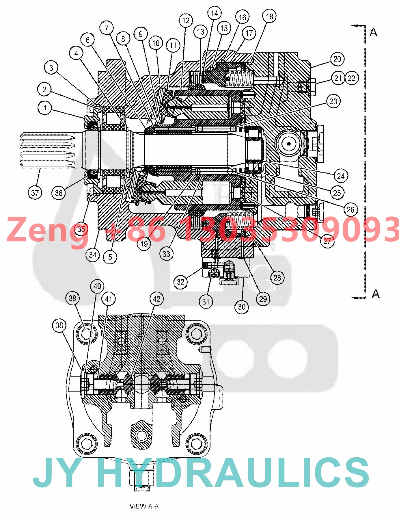 Caterpillar CAT345GC excavator 566-7882 516-0467 557-5907 521-5677  506-3776 swing motor rotary group