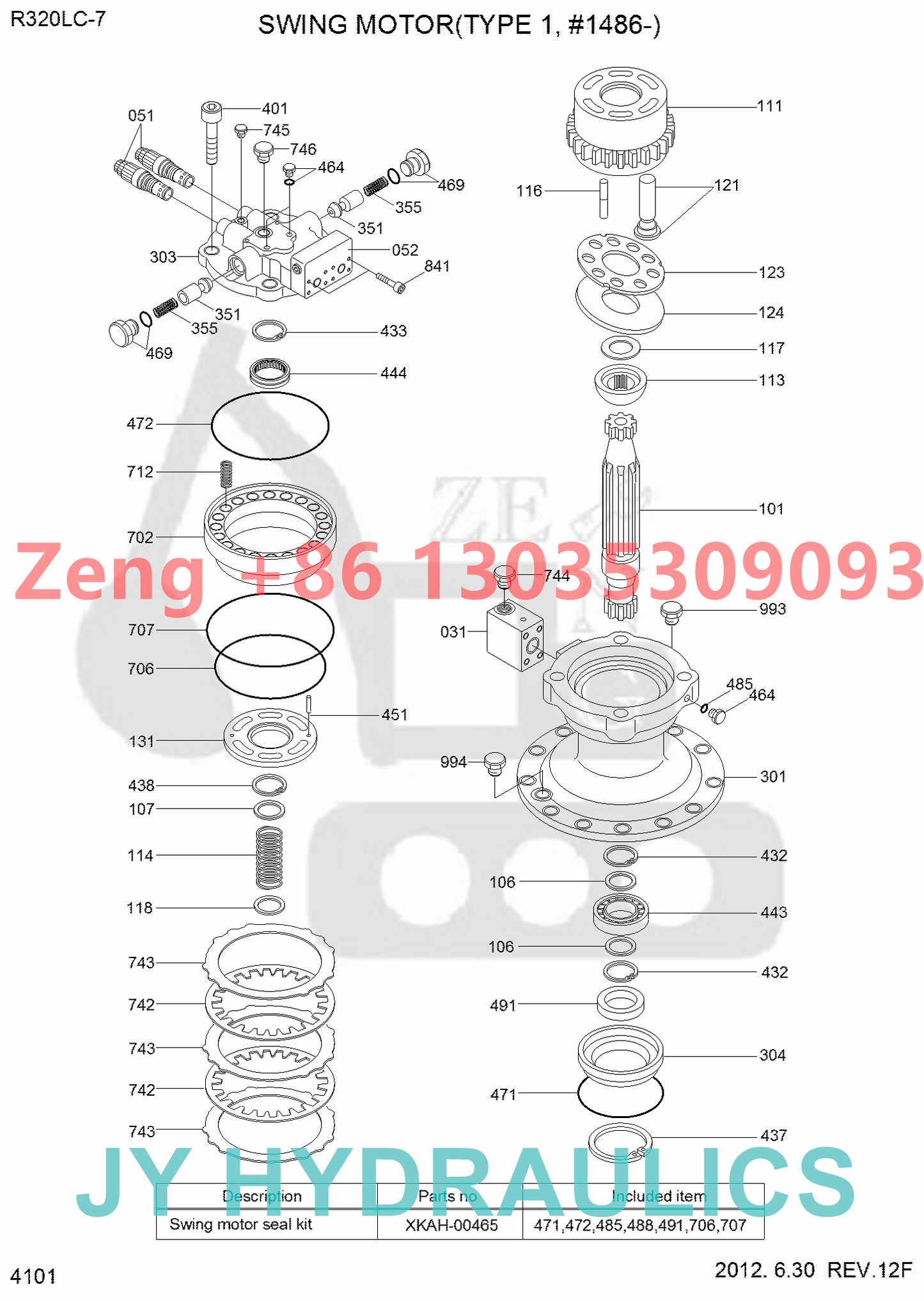 Hyundai R290LC-7A R300LC-7 R305LC-7 R320LC-7 R320LC-7A R340LC-7 excavator 31N9-10190 31N9-10191 31N8-12020 swing motor rotary group and spare parts