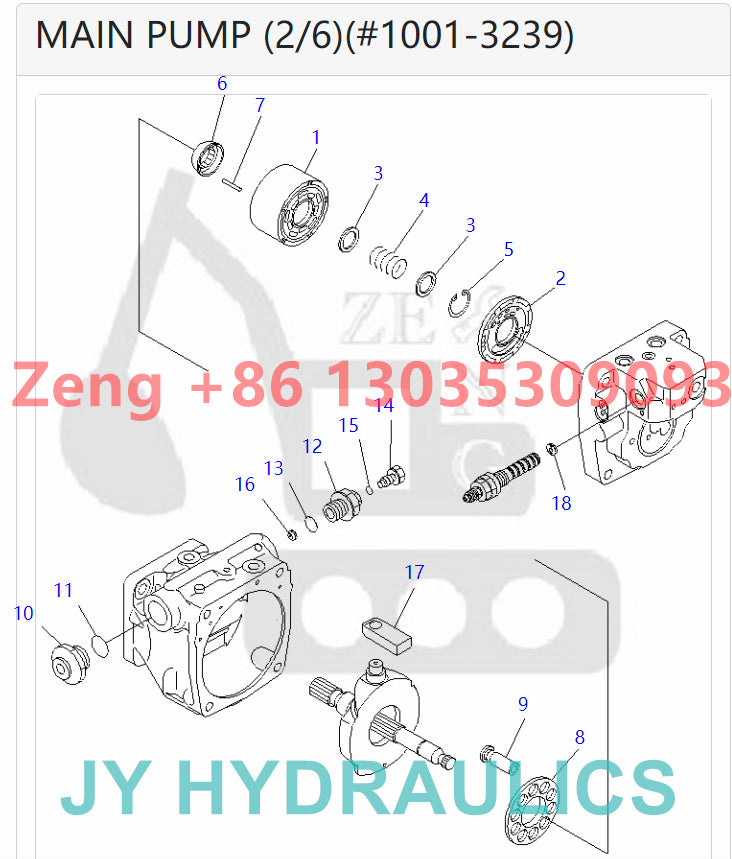 Komatsu PC35MR-1 PC38UU-3 excavator 708-3S-00210 708-3S-01210 hydraulic pump rotary group and spare parts
