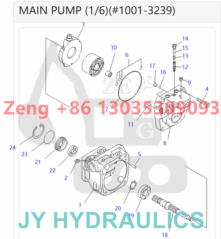 Komatsu PC35MR-1 PC38UU-3 excavator 708-3S-00210 708-3S-01210 hydraulic pump rotary group and spare parts