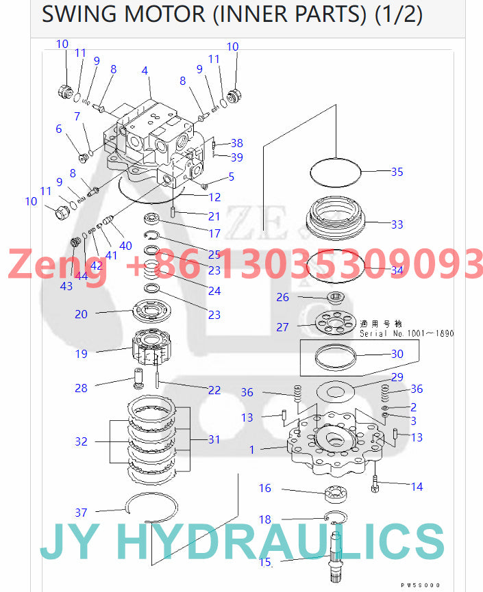 KOMATSU PC35MR-1 PC35MRX-1A excavator 708-7R-00141 708-7R-00240 hydraulic pump rotary group and spare parts