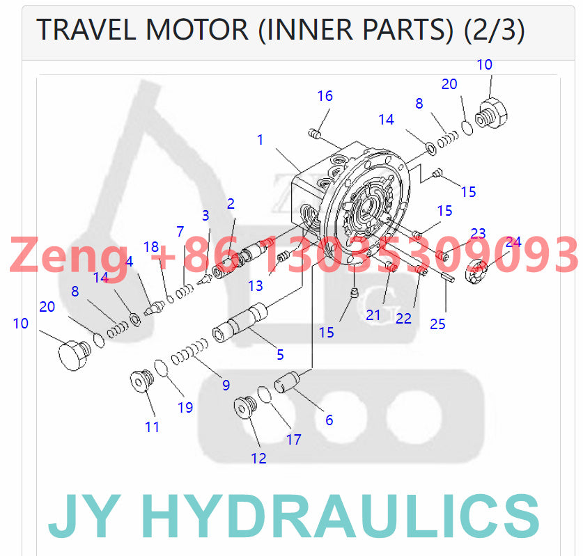 KOMATSU PC35MR-1 PC35MRX-1A PC38UU-3 excavator 22F-60-11210 FUPMV-1B-1911B travel motor rotary group