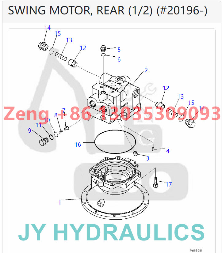 KOMATSU PC1250-8 PC1250-8R PC1250LC-8  PC1250SP-8 PC1250SP-8R PC2000-8 EXCAVATOR 706-7K-01121 706-7K-01130 706-7K-03111 706-7K-03130 SWING MOTOR PARTS