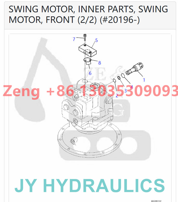 KOMATSU PC1250-8 PC1250-8R PC1250LC-8  PC1250SP-8 PC1250SP-8R PC2000-8 EXCAVATOR 706-7K-01121 706-7K-01130 706-7K-03111 706-7K-03130 SWING MOTOR ROTARY GROUP